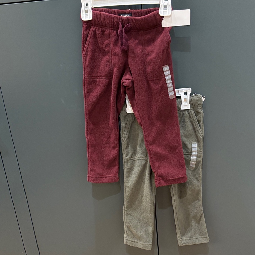 Carter's Burgundy and Olive Kids Joggers